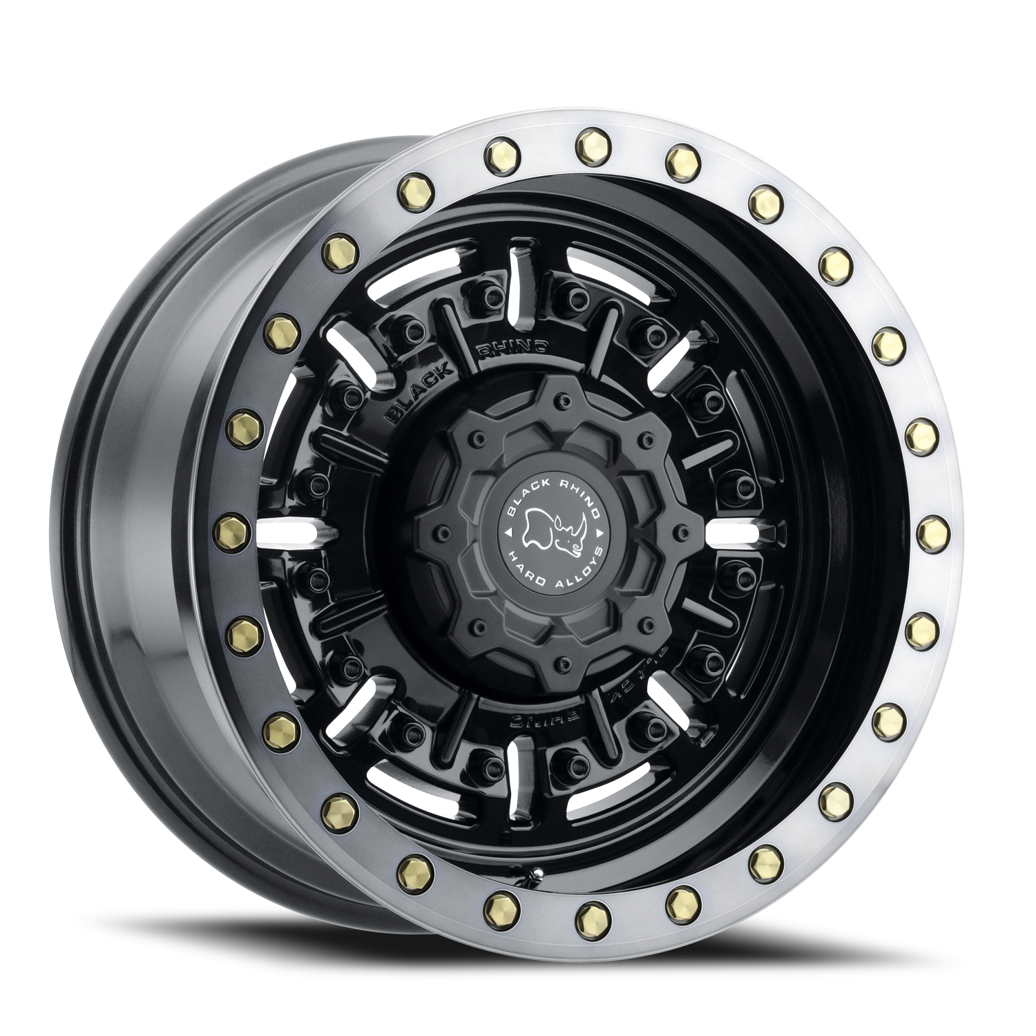 Black Rhino Abrams 20x9.5" 8x170mm 125.1mm CB -18mm Gloss Gunblack Machined Dark Tint Lip