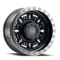 Black Rhino Abrams 20x9.5" 6x139.7mm 112.1mm CB +12mm Gloss Gunblack Machined Dark Tint Lip