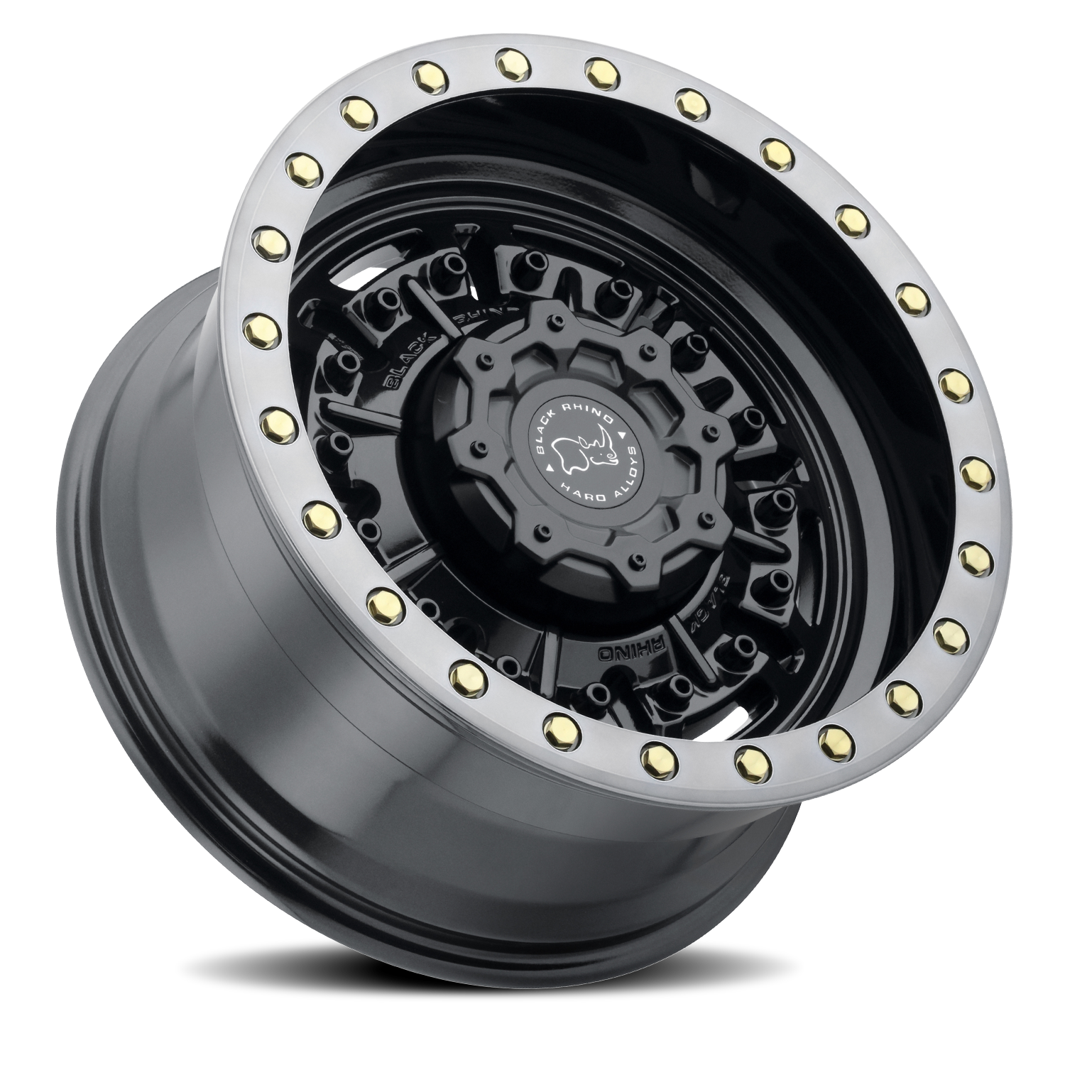 Black Rhino Abrams 20x9.5" 6x139.7mm 112.1mm CB +12mm Gloss Gunblack Machined Dark Tint Lip