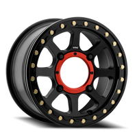 KMC Addict 2 Beadlock UTV 15x6" 4x156mm 132mm CB +38mm Satin Black