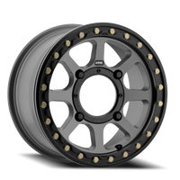 KMC Addict 2 Beadlock UTV 14x7" 4x156mm 132mm CB +38mm Satin Gray