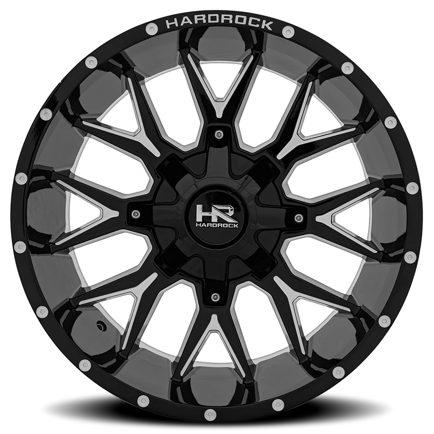 Hardrock Offroad Affliction H700 20x9" 5x127mm 87mm CB 0mm Gloss Black Milled