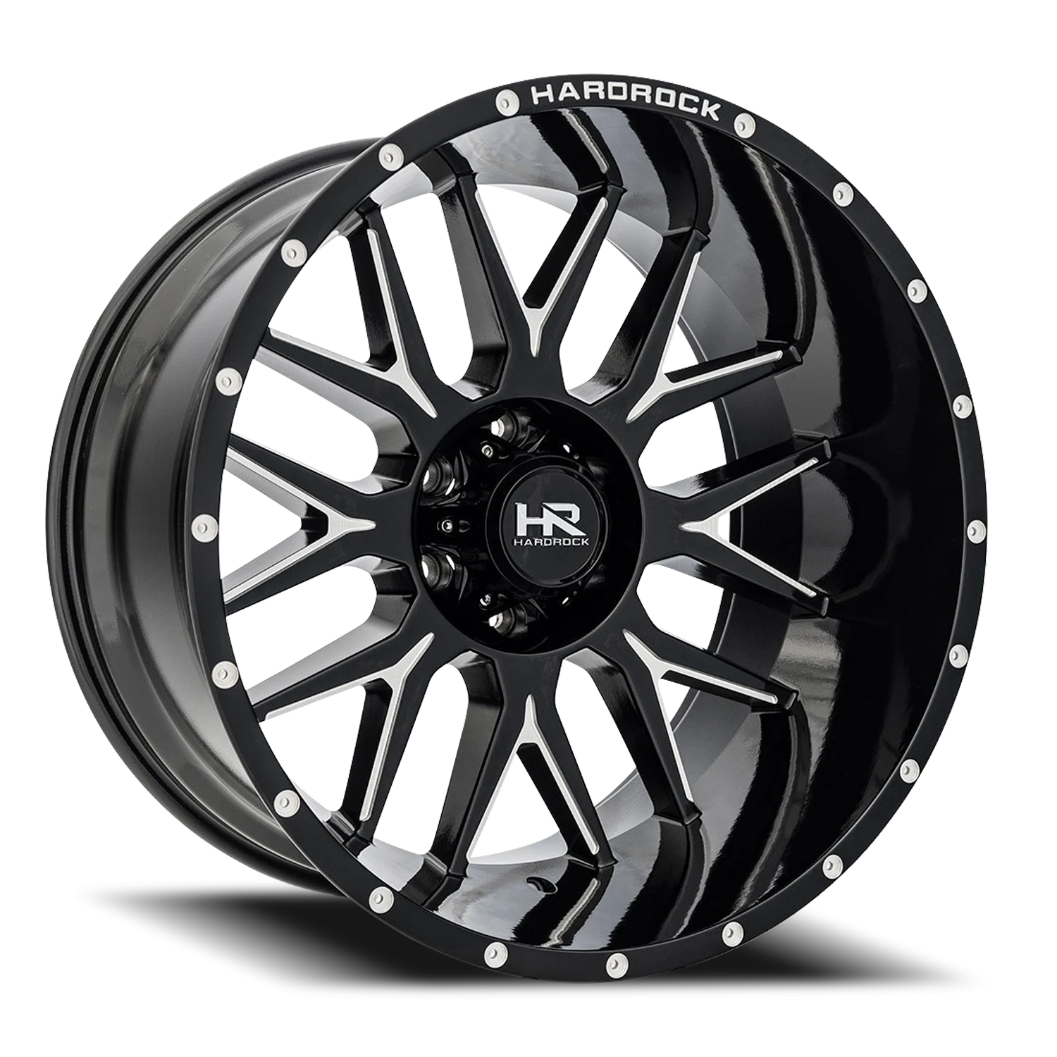 Hardrock Offroad Affliction XPosed 22x12" 6x139.7mm 87.1mm CB -44mm Gloss Black Milled