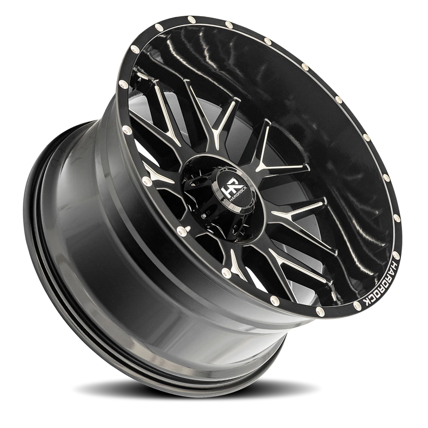 Hardrock Offroad Affliction XPosed 22x12" 8x180mm 124.3mm CB -44mm Gloss Black Milled