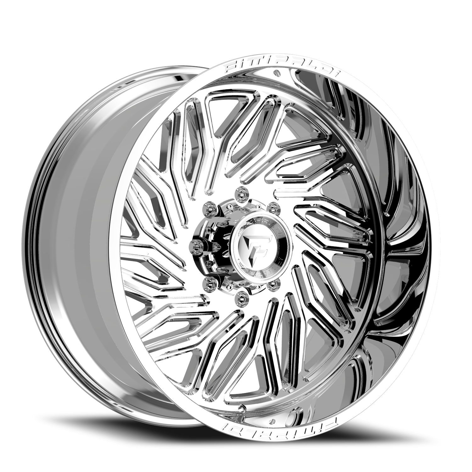 Fittipaldi Offroad Alpha Series 24x12" 8x170mm 125.2mm CB -44mm Chrome Mirror Coat Chrome