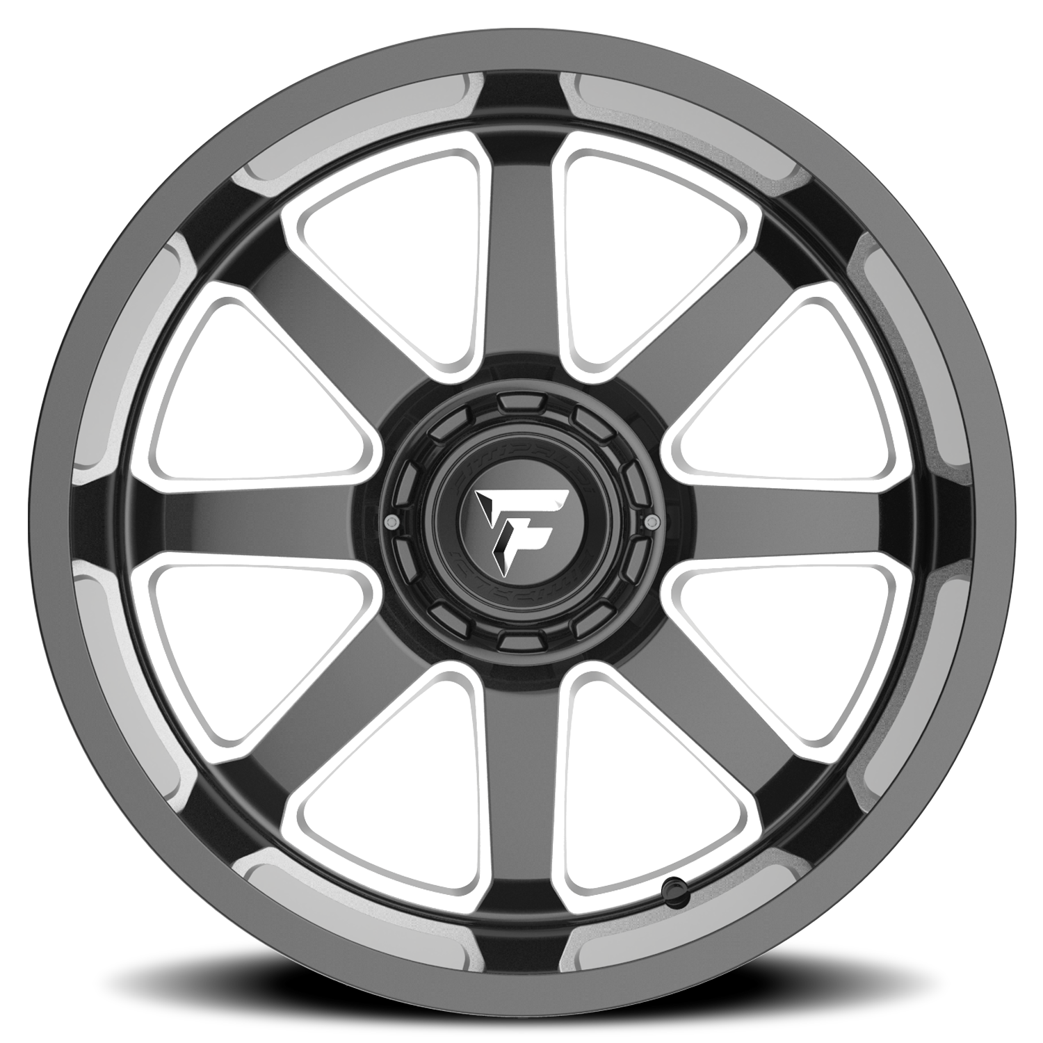 Fittipaldi Offroad Alpha Series 18x9" 8x180mm 124.3mm CB +12mm Gloss Black Milled