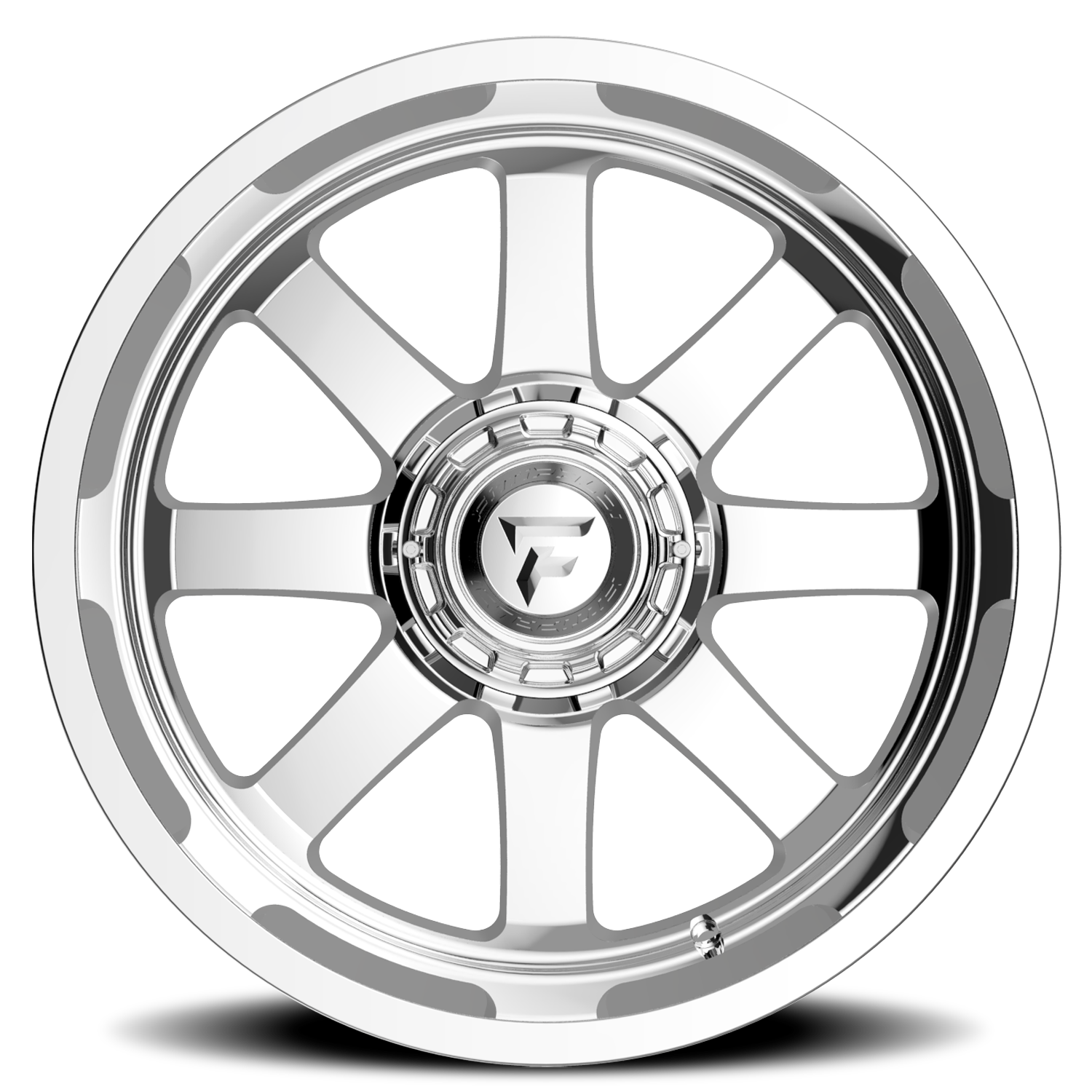 Fittipaldi Offroad Alpha Series 18x9" 8x180mm 124.3mm CB +12mm Chrome Mirror Coat Chrome