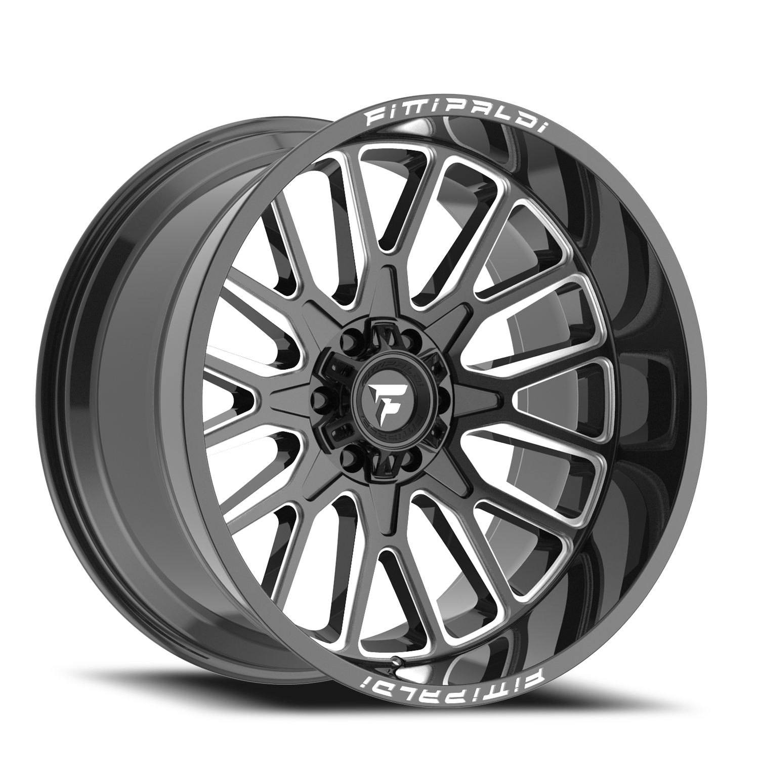 Fittipaldi Offroad Alpha Series 22x12" 8x180mm 124.3mm CB -44mm Gloss Black Milled