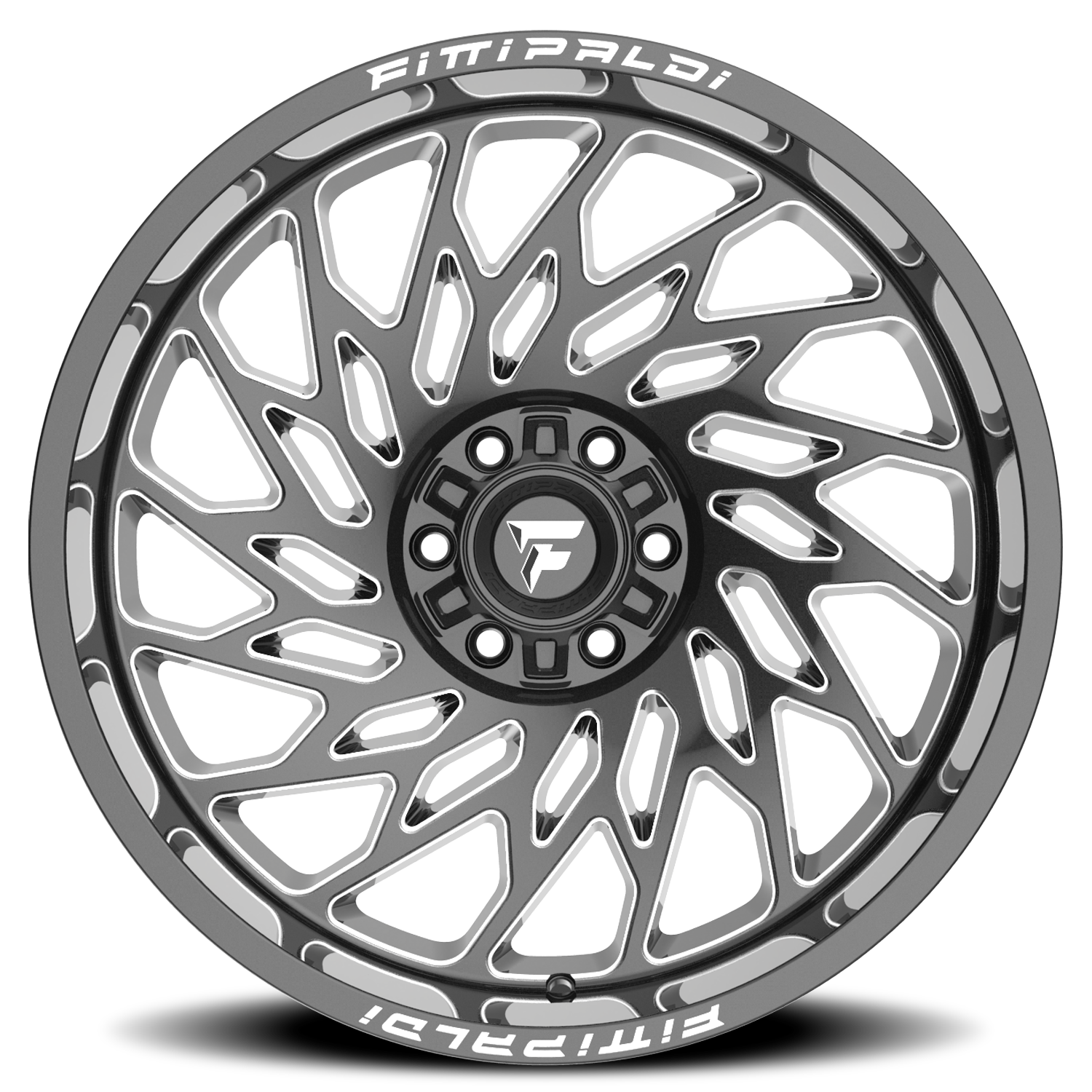 Fittipaldi Offroad Alpha Series 22x12" 6x135mm 106.2mm CB -44mm Gloss Black Milled