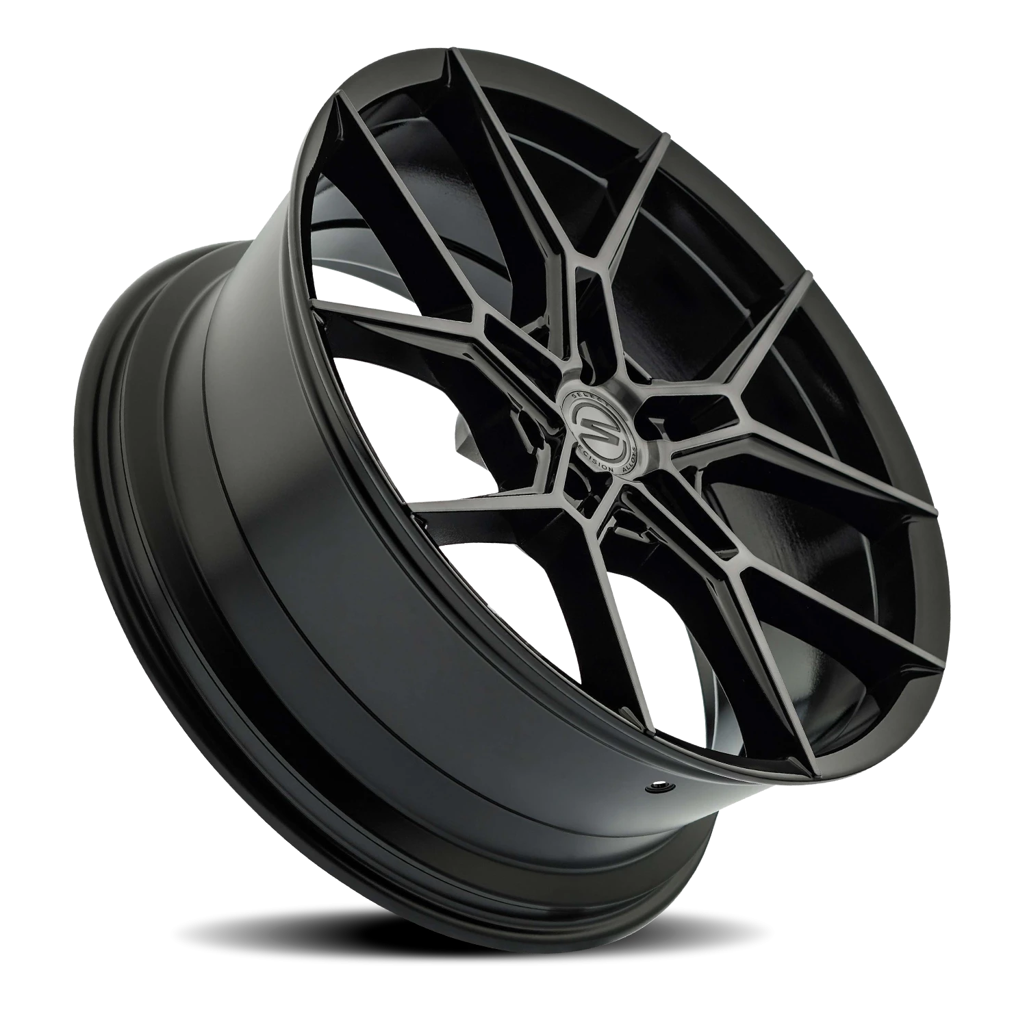 Select Precision Alloys Alpine 20x9" 5x120mm 72.54mm CB +20mm Gloss Glossy Black Brushed DDT Face Clear