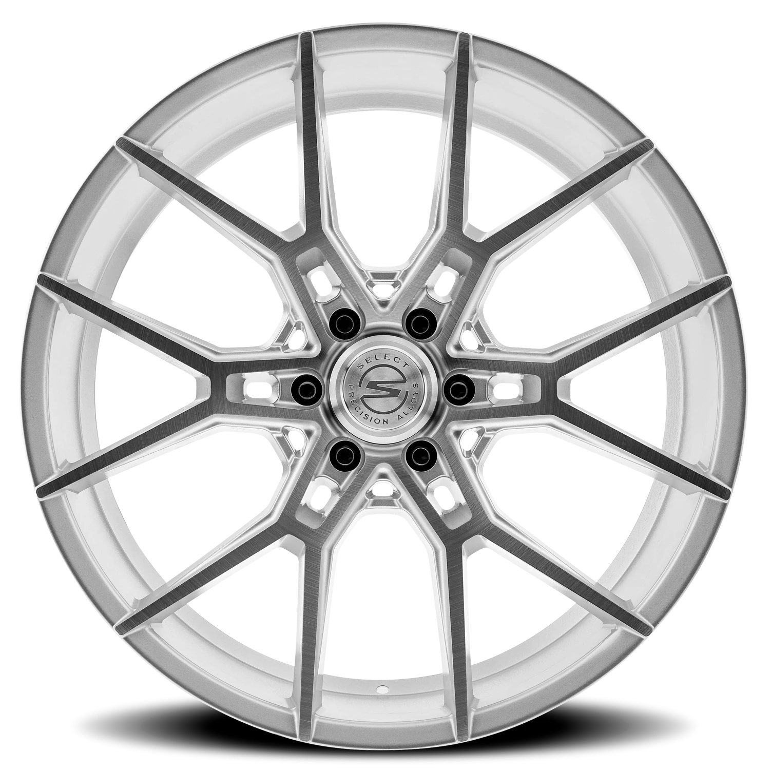 Select Precision Alloys Alpine 24x10" 6x135mm 87.12mm CB +30mm Gloss Silver Brushed