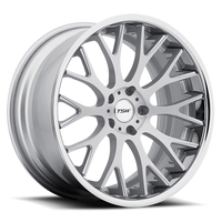 TSW Amaroo 19x10.5" 5x114.3mm 72mm CB +27mm Silver Brushed Face-Chrome Lip