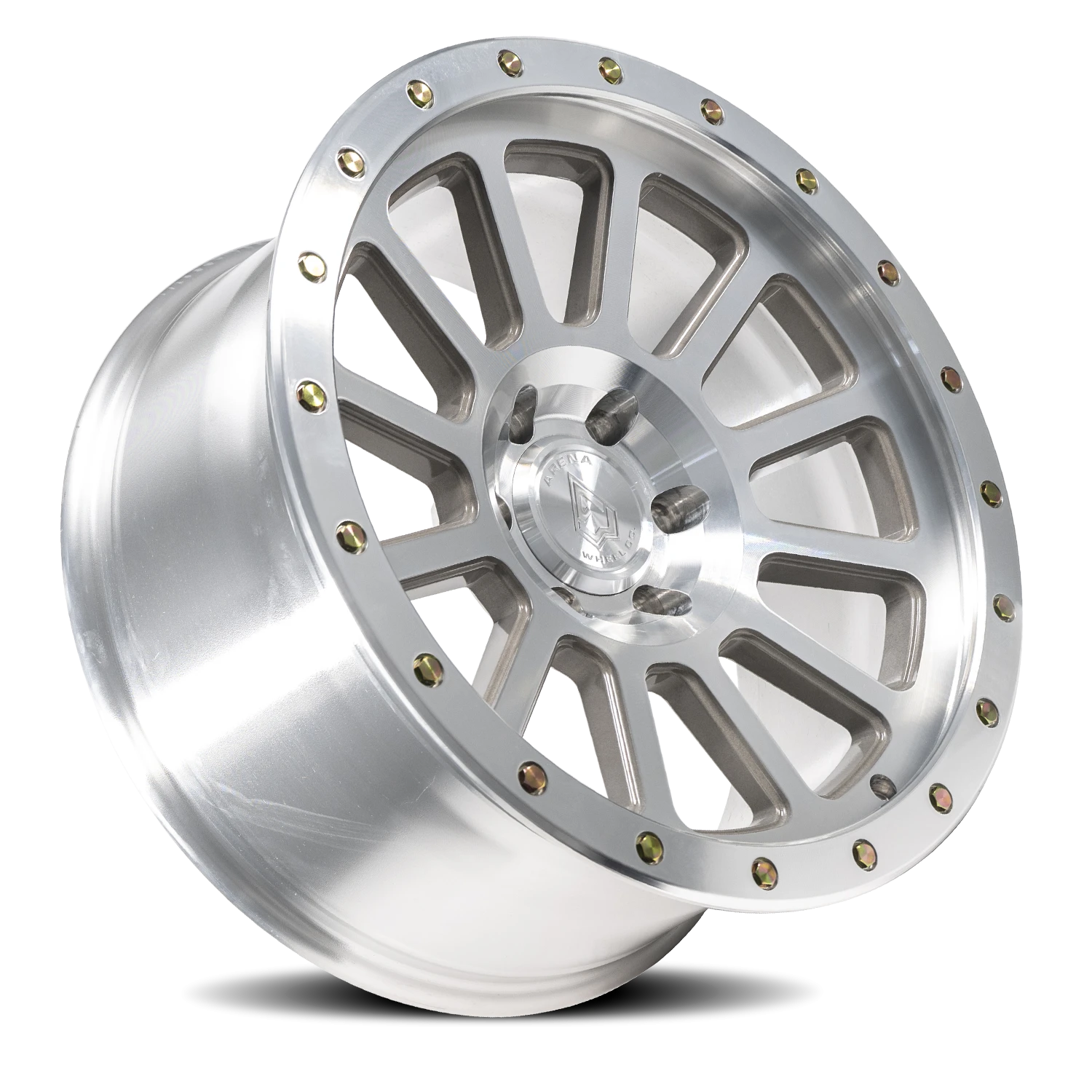 Arena Ammo 17x9" 6x139.7mm 106.1mm CB 0mm Machined Bright Machined Zinc Bolts