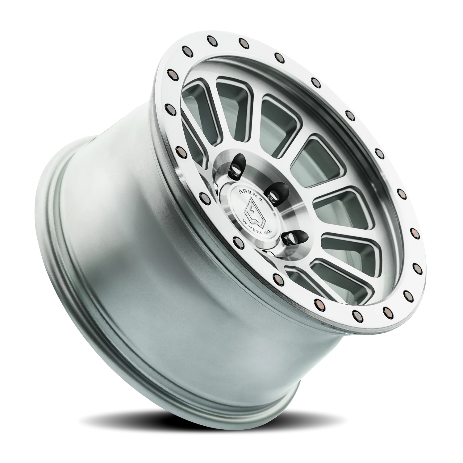 Arena Ammo 17x9" 5x127mm 71.5mm CB 0mm Gloss Silver Machined