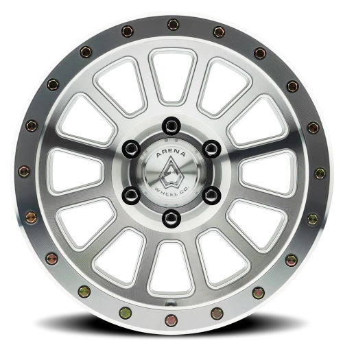 Arena Ammo 17x9" 6x135mm 87.12mm CB 0mm Gloss Silver Machined