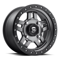 Fuel Anza UTV 14x7" 4x156mm 132mm CB +13mm Matte Anthracite Black Ring