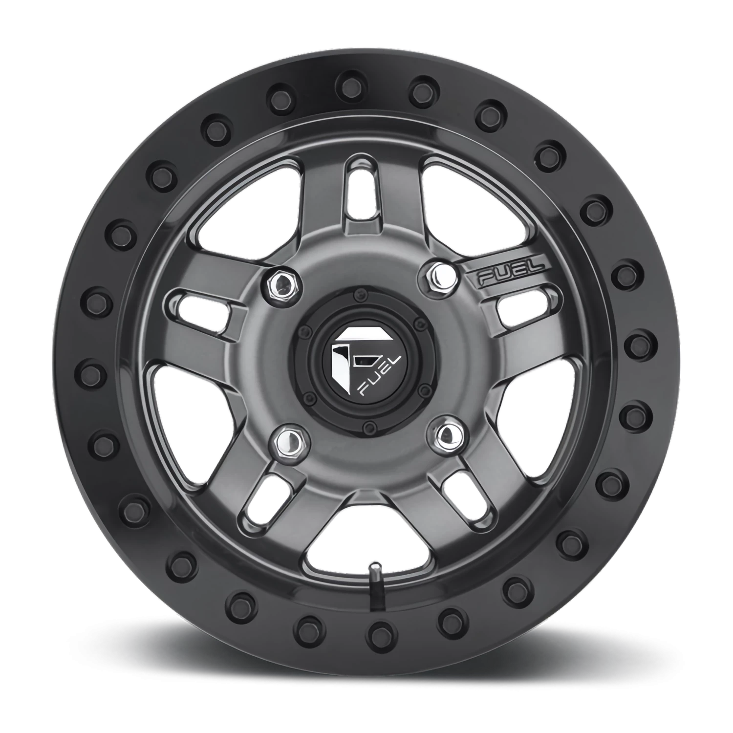 Fuel Anza UTV 14x7" 4x156mm 132mm CB +13mm Matte Anthracite Black Ring