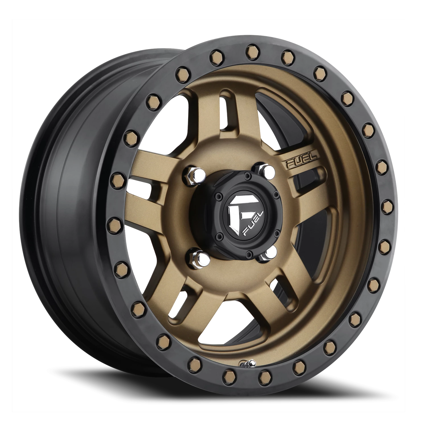 Fuel Anza UTV 14x7" 4x156mm 132mm CB +13mm Bronze Black Ring
