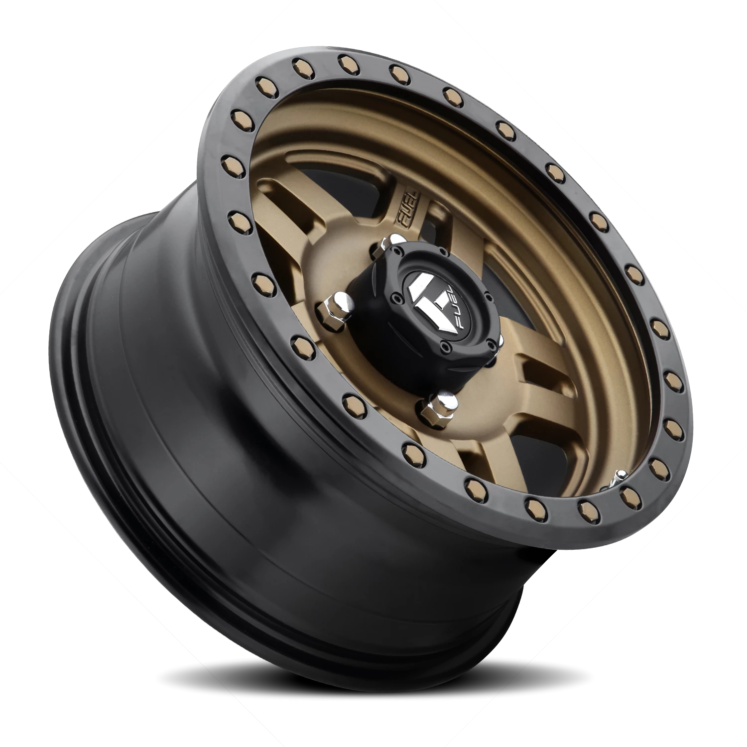 Fuel Anza UTV 14x7" 4x156mm 132mm CB +13mm Bronze Black Ring