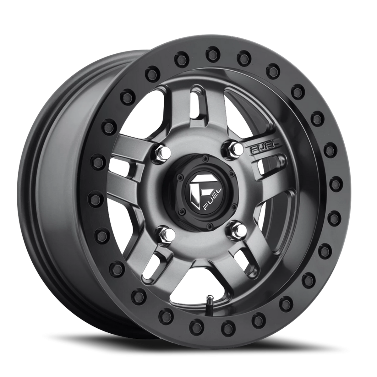 Fuel Anza UTV 14x7 +13 4x136mm 110.2mm Matte Anthracite Beadlock