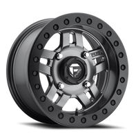 Fuel Anza UTV 14x7 +13 4x136mm 110.2mm Matte Anthracite Beadlock