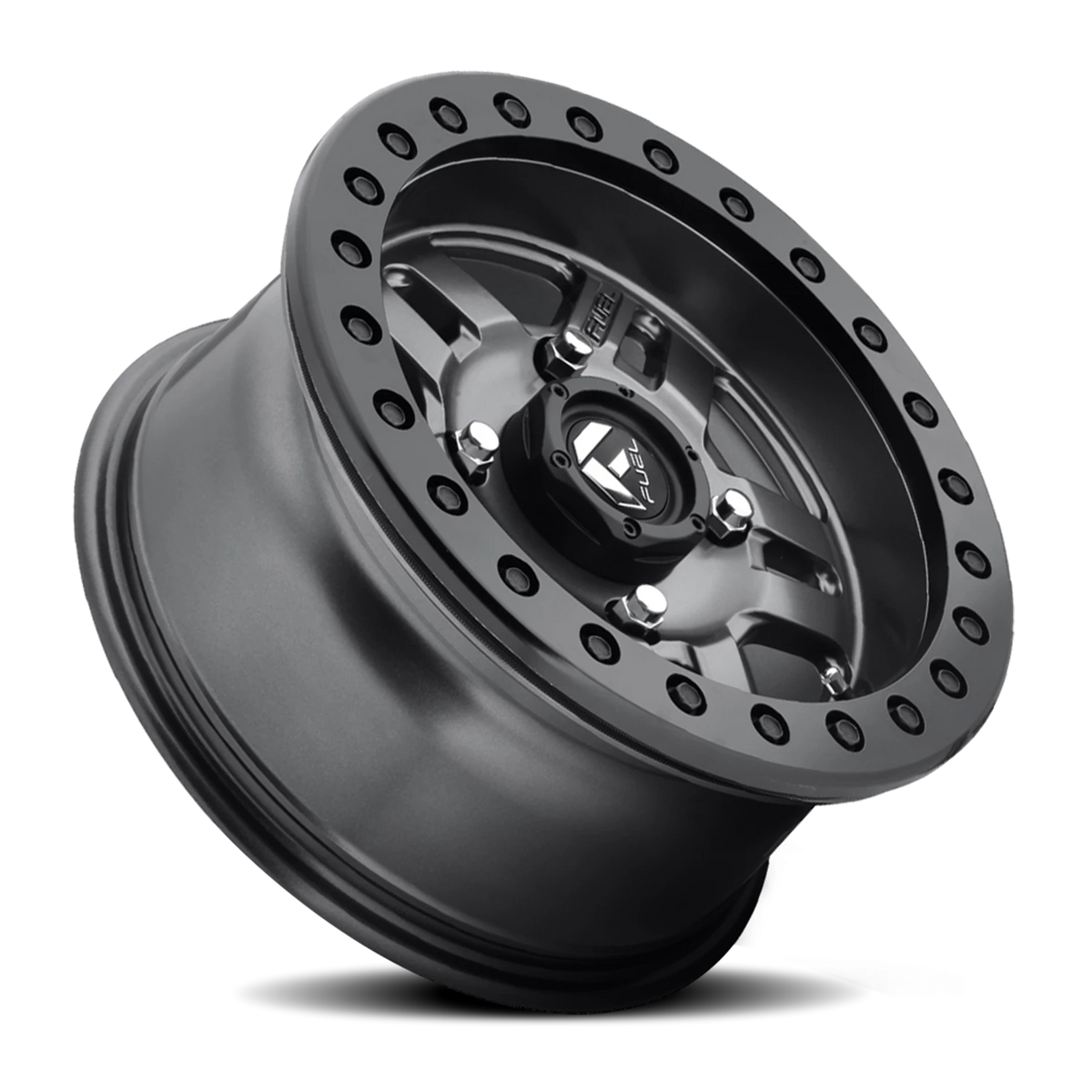Fuel Anza UTV 14x7 +13 4x136mm 110.2mm Matte Anthracite Beadlock