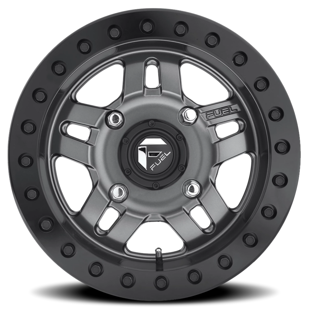 Fuel Anza UTV 14x7 +13 4x136mm 110.2mm Matte Anthracite Beadlock