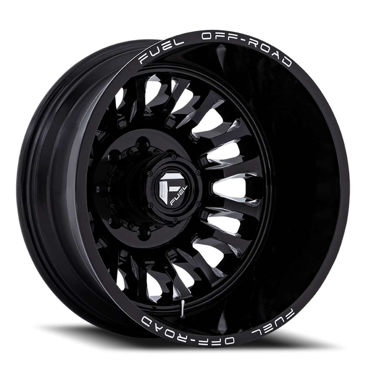 Fuel Arc Dually 22x8.25 -227 8x165.1mm 117mm Gloss Black Milled