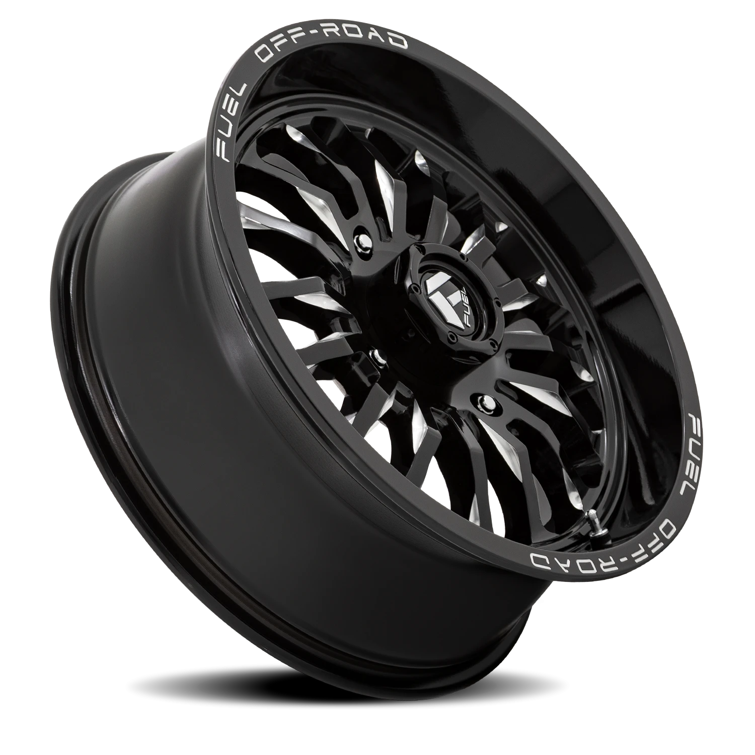 Fuel Arc UTV 22x7" 4x137mm 110.1mm CB +13mm Gloss Black Milled