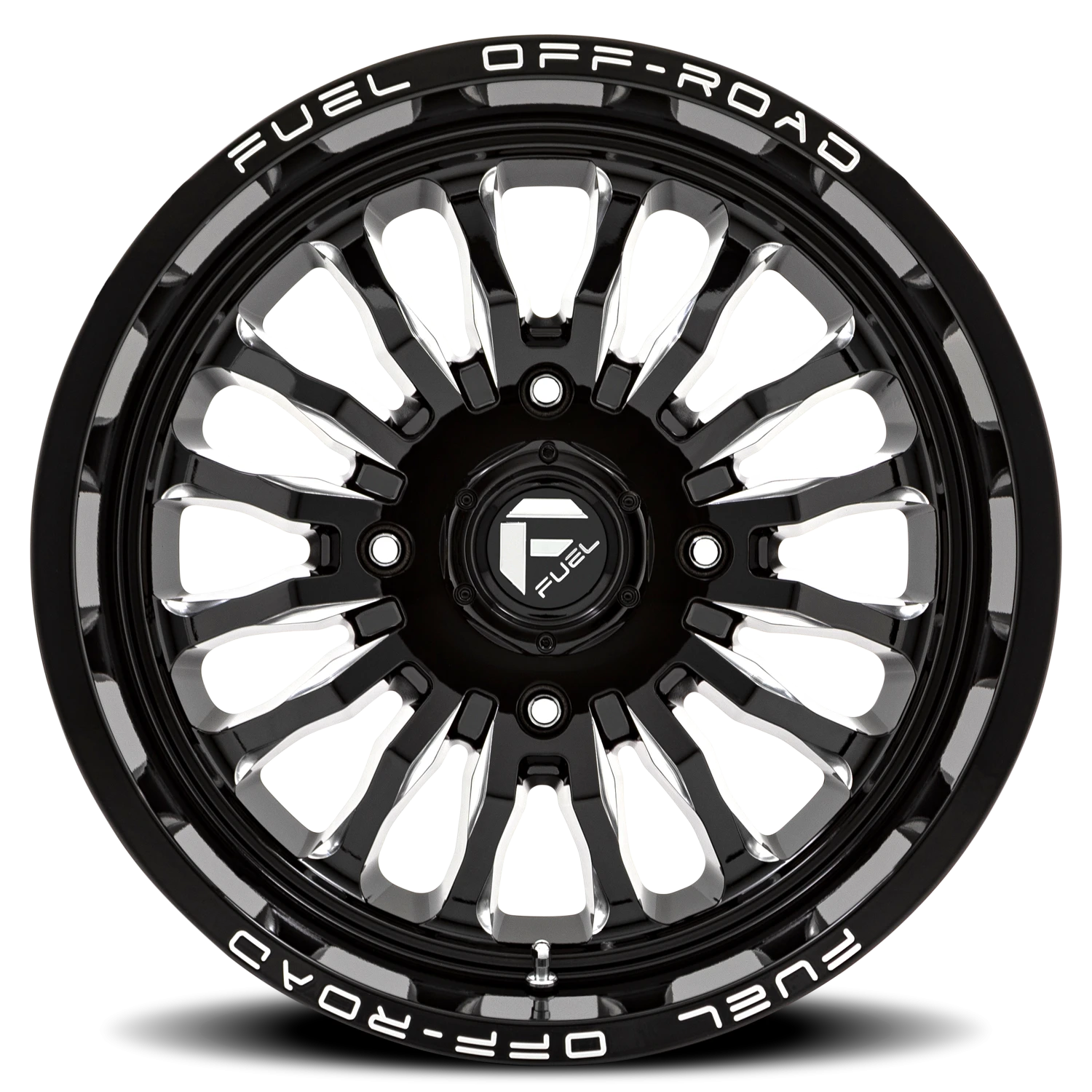 Fuel Arc UTV 22x7" 4x137mm 110.1mm CB +13mm Gloss Black Milled