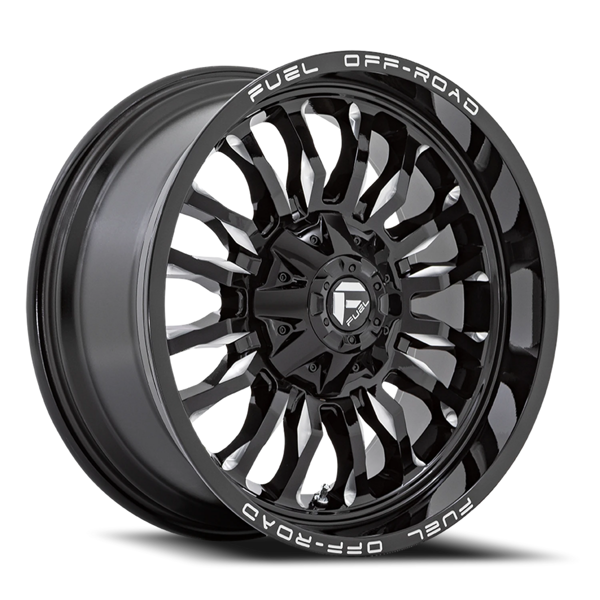 Fuel Arc 22x12 -44 8x165.1mm 125.1mm Gloss Black Milled