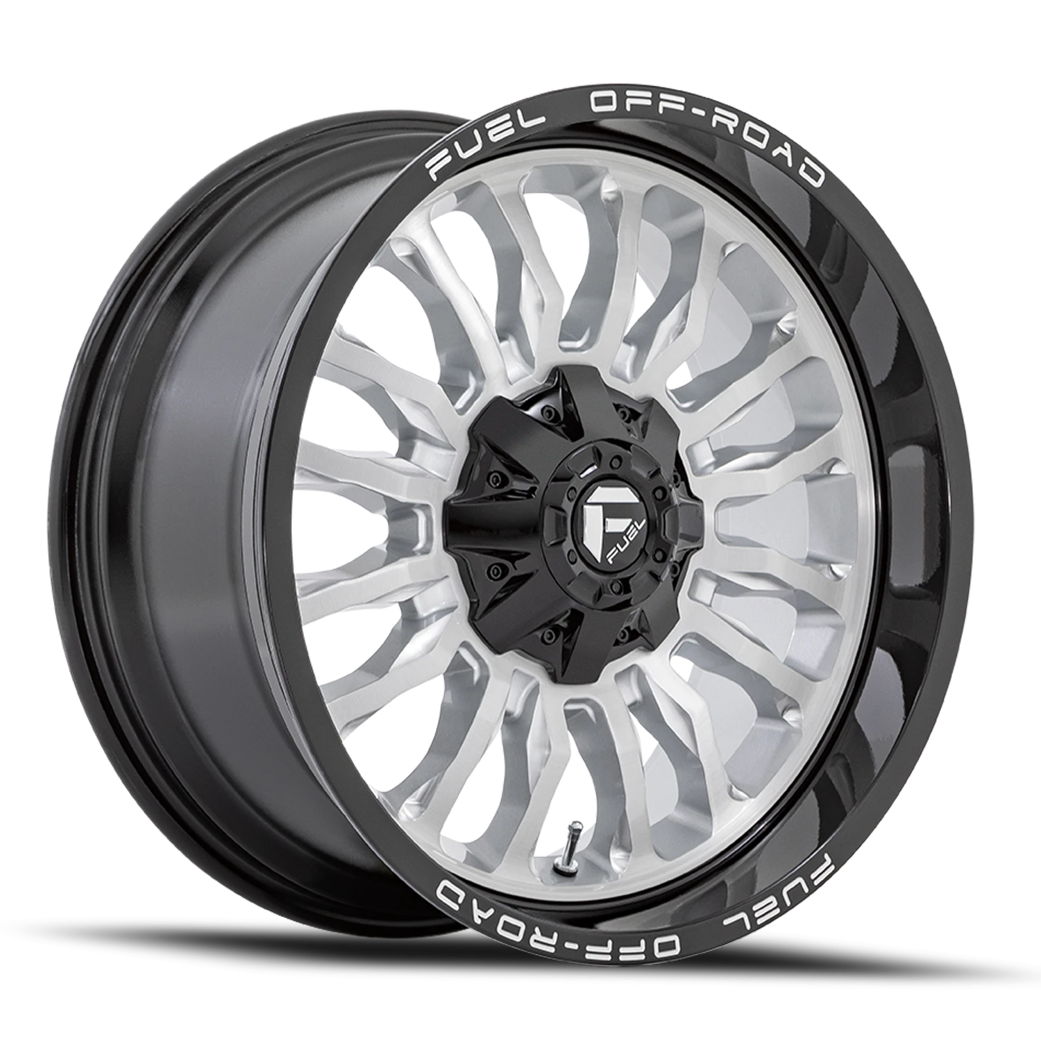 Fuel Arc 20x9" 8x165.1mm 125.1mm CB +1mm Silver Brushed Face-Milled Black Lip