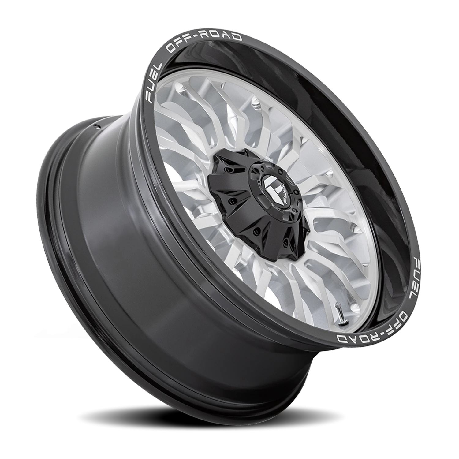 Fuel Arc 20x9" 8x165.1mm 125.1mm CB +1mm Silver Brushed Face-Milled Black Lip