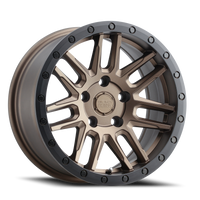 Black Rhino Arches 15x7" 5x100mm 56.1mm CB +15mm Matte Bronze Black Lip Edge-Black Bolts