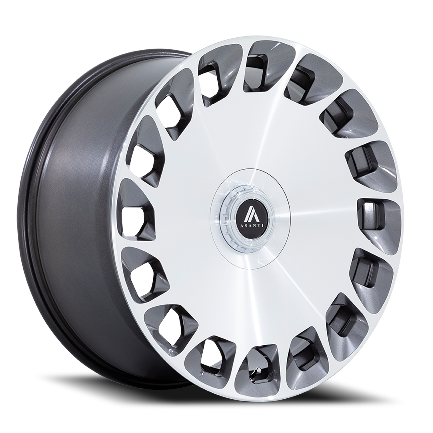 Asanti Black Label Aristocrat 22x10.5" 5x108mm 72.56mm CB +45mm Gloss Platinum Bright Machined Face