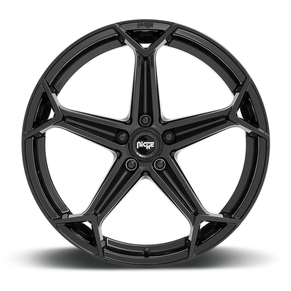 Niche Arrow 20x9" 5x114.3mm 72.7mm CB +25mm Gloss Black