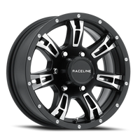 Raceline Arsenal Trailer 16x6" 6x139.7mm 107.95mm CB 0mm Matte Black Machined Face