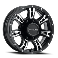 Raceline Arsenal Trailer 16x6" 8x165.1mm 124.46mm CB 0mm Matte Black Machined Face
