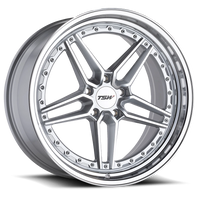 TSW Ascari 20x10.5" 5x114.3mm 76.1mm CB +40mm Silver Mirror Cut Face-Mirror Cut Lip