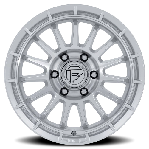 Fuel Ascend 20x9 +1 6x139.7mm 106.1mm Gloss Silver Machined Face