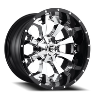 Fuel Assault 22x10 -13 6x135mm 106.1mm Chrome Gloss Black Lip