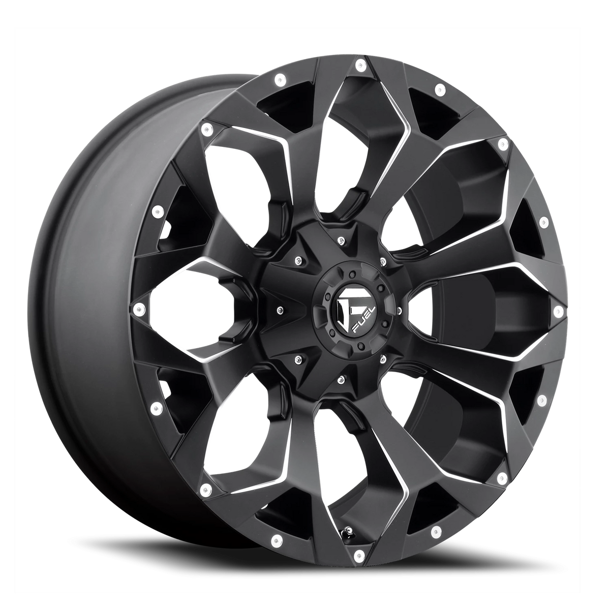 Fuel Assault 22x9.5 +20 8x180mm 124.3mm Matte Black Milled