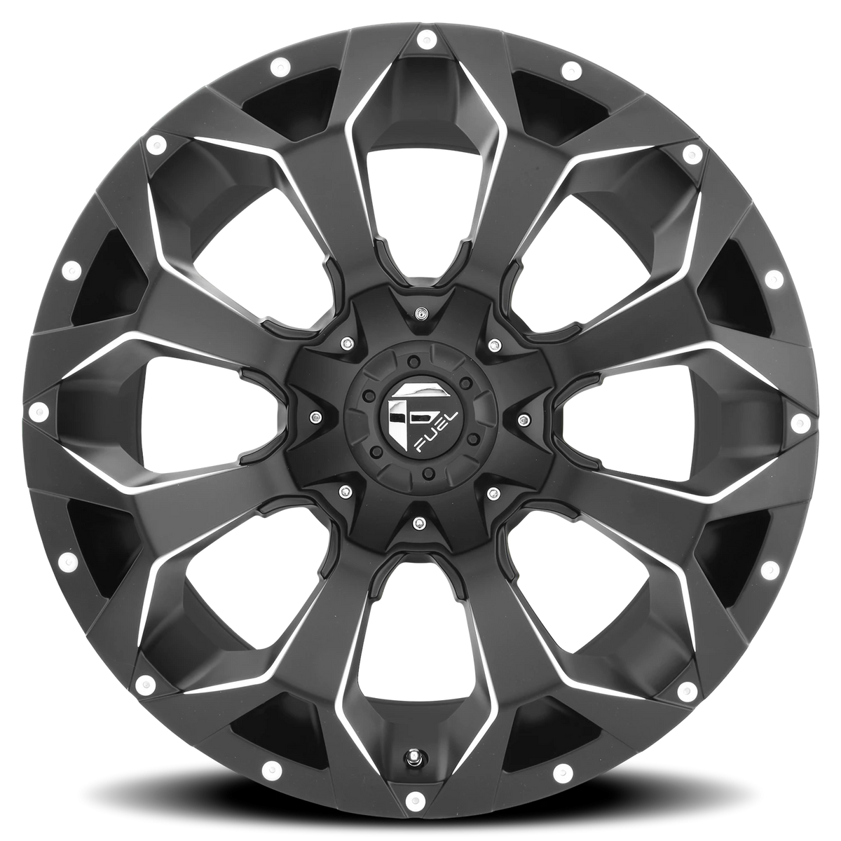Fuel Assault 22x9.5 +20 8x180mm 124.3mm Matte Black Milled