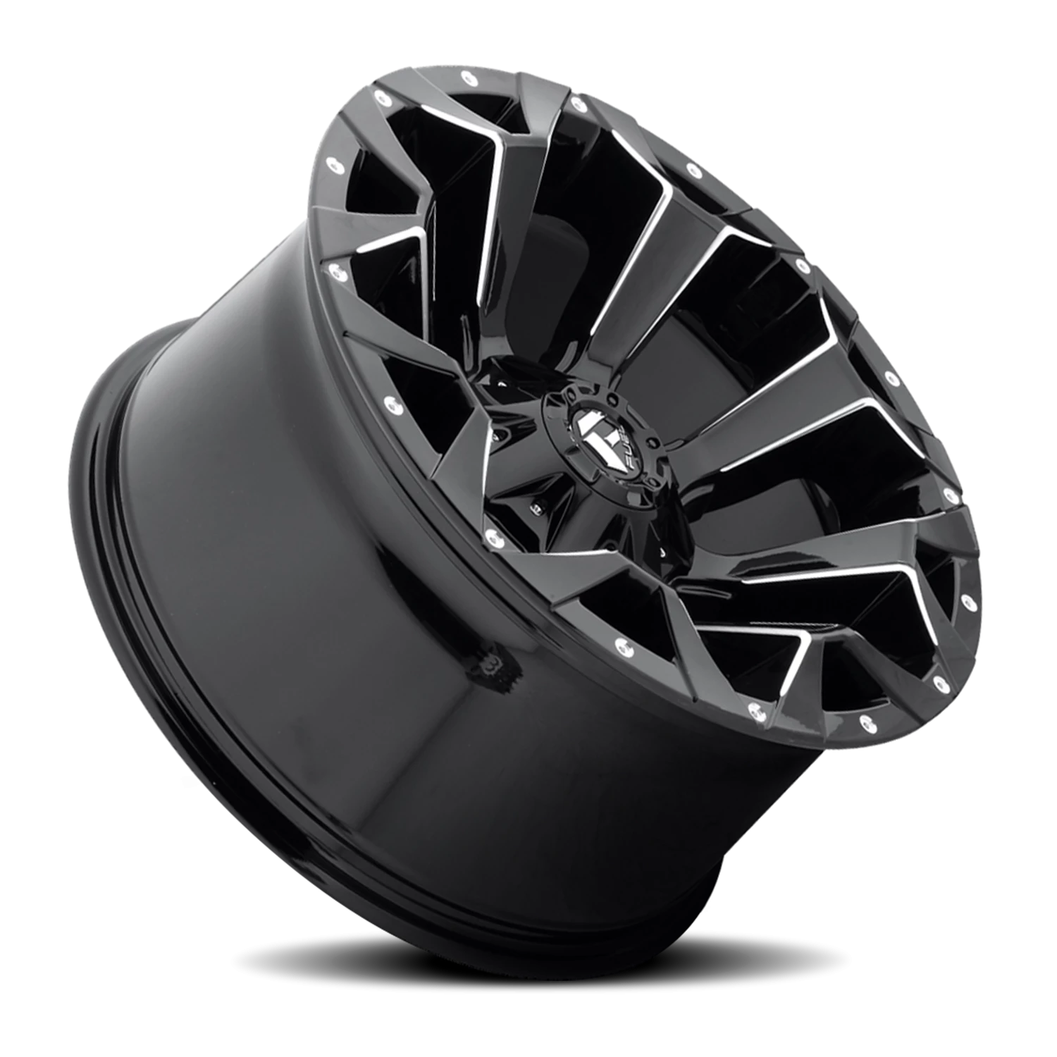 Fuel Assault 20x10" 6x135mm 106.1mm CB -19mm Gloss Black Milled