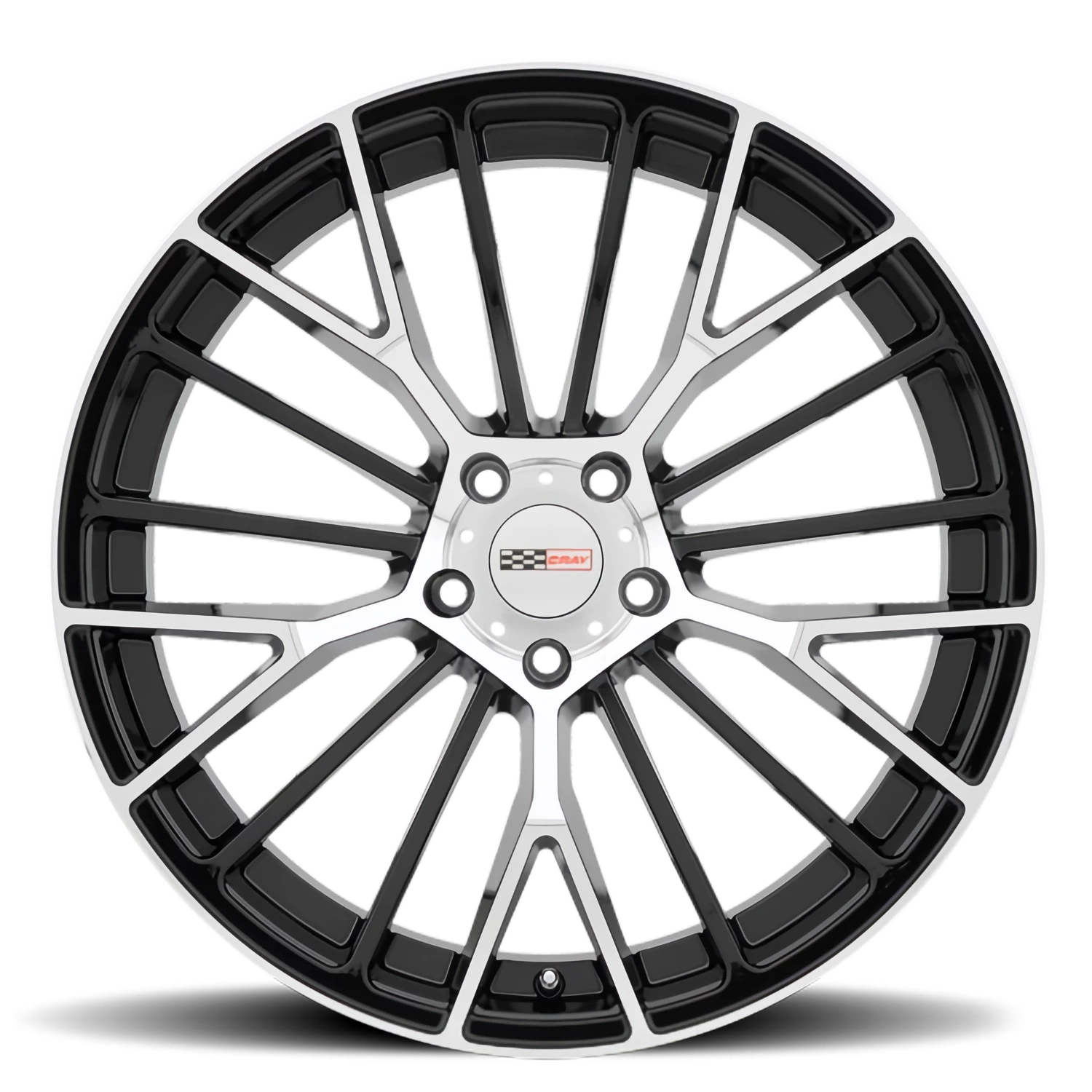 Cray Astoria 19x9.5" 5x120.65mm 70.3mm CB +56mm Gloss Black Mirror Cut Face