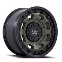 Black Rhino Atlas 16x8" 6x120mm 78.1mm CB -10mm Olive Drab Green Black Lip