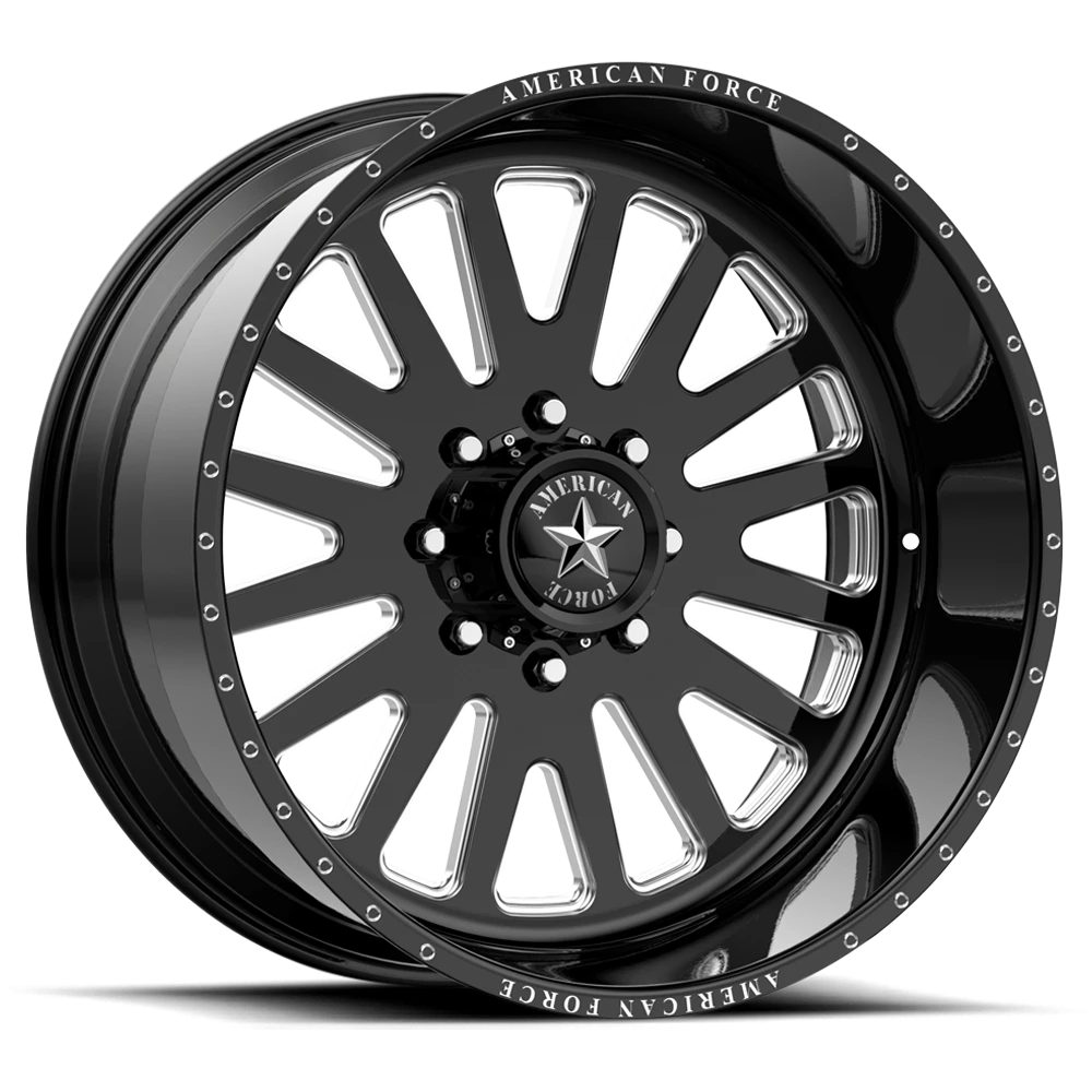 American Force F20 Atom SS 24x14" 6x139.7mm 78.1mm CB -73mm Gloss Black Machined