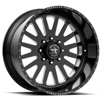 American Force F20 Atom SS 20x10" 8x165.1mm 122mm CB -25mm Gloss Black Machined