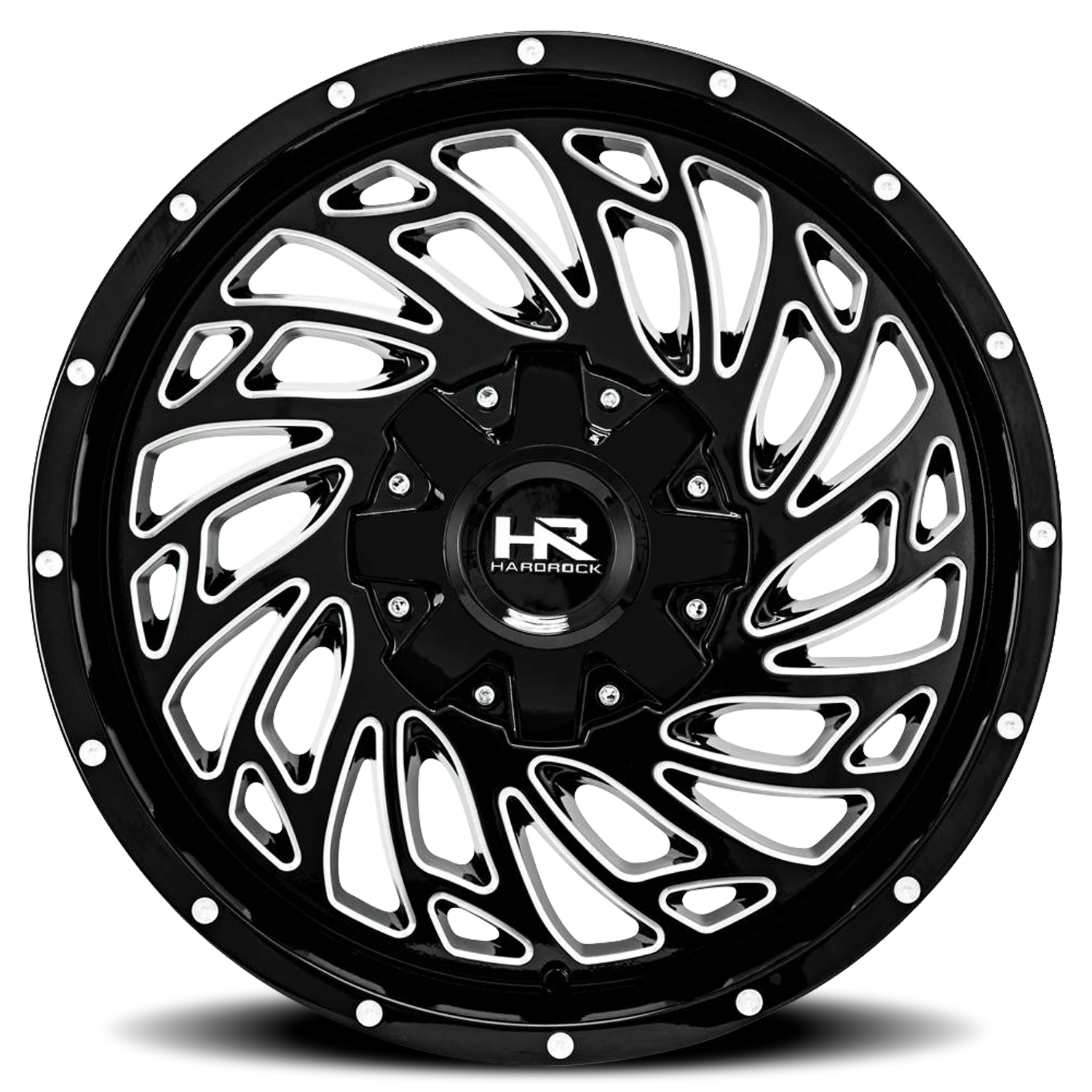 Hardrock Offroad Attack H710 20x10" 5x127mm 87mm CB -19mm Gloss Black Milled