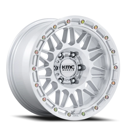 KMC Attack 17x8.5 +0 6x135mm 87.1mm Gloss Silver Machined Face